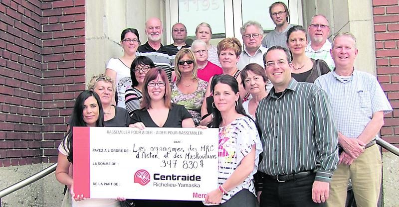 Les organismes communautaires des MRC d’Acton et des Maskoutains se partageront un montant de 347 830 $ de Centraide Richelieu-Yamaska.  Photo Courtoisie