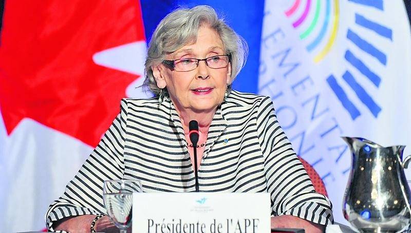 Mme Champagne a dirigé l’assemblée générale et les échanges qui ont intéressé quelque 350 participants à Ottawa.