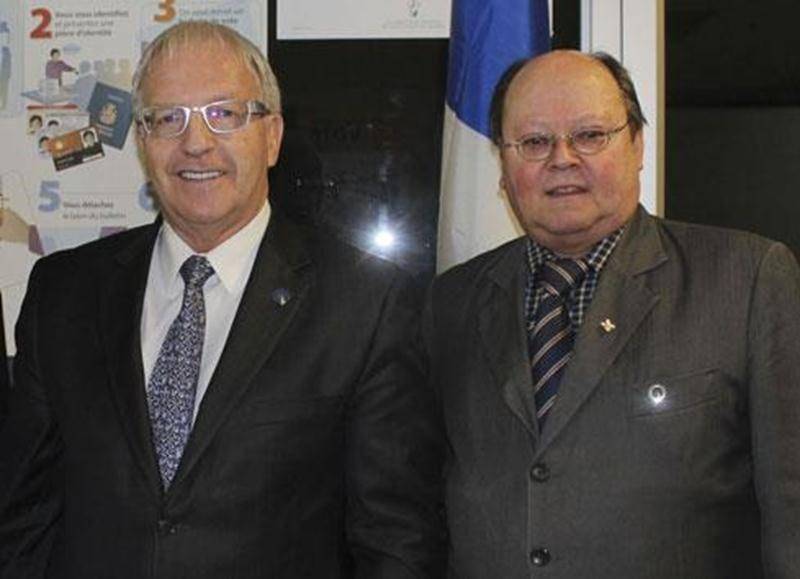 L'ex-député péquiste Émilien Pelletier en compagnie de son ex-attaché politique Bertrand Desrosiers en des temps plus heureux.