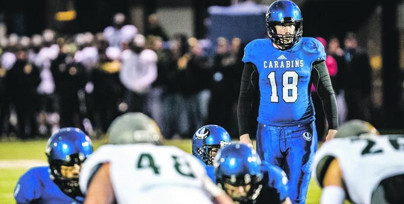 Le botteur de La Présentation Louis-Philippe Simoneau n’était pas en uniforme samedi à la Coupe Mitchell. Photo Carabins - Dom Bernier