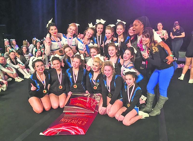 Famous Dream a été sacrée « grande championne » du niveau 4.2 lors du championnat canadien de cheerleading. Photo Courtoisie