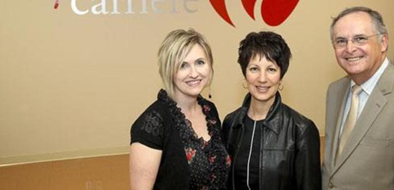 Josée Jamieson, directrice générale, Chantal Morasse, directrice générale adjointe, et Jean-Marie Pelletier, président d'Espace Carrière.