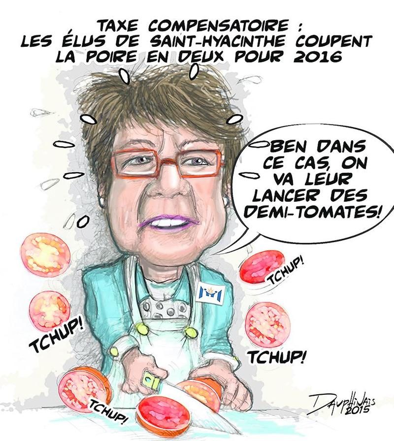 Les organismes communautaires ont poursuivi leur croisade pour forcer la Ville de Saint-Hyacinthe à abolir la taxe compensatoire imposée aux organismes qui sont propriétaires de leur immeuble. Ceux-ci ont obtenu une demi-victoire pour 2016 puisque l’ancienne taxe sera réduite de moitié. La baboune, ho! pardon, la bataille continue...