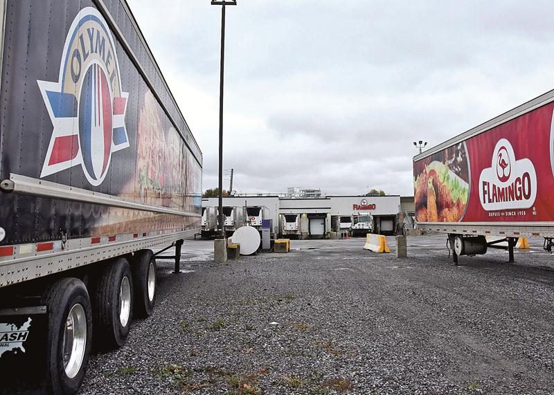 L’usine de transformation de volaille Olymel/Flamingo située dans le district Sainte-Rosalie, à Saint-Hyacinthe. Photothèque | Le Courrier ©