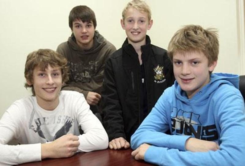 Guillaume Brisebois, Maxence Brillon-Cyr, Marco Cavalleri et Antoine Bédard.