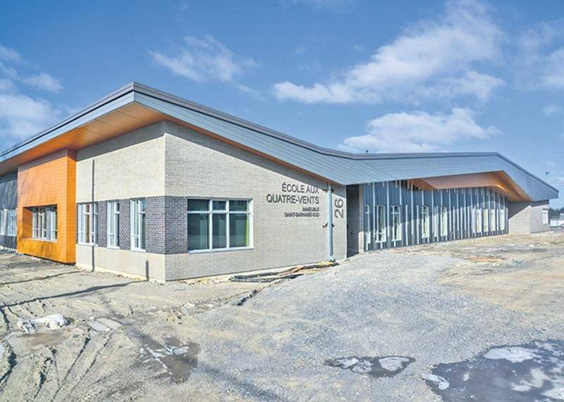 La nouvelle école flambant neuve de Saint-Barnabé, l’un des projets majeurs réalisés récemment sur le territoire de la Commission scolaire de Saint-Hyacinthe.