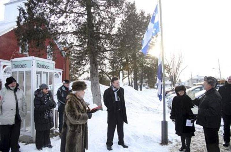 Une cérémonie en l'honneur du drapeau québécois s'est tenue à Saint-Jude ce lundi 21 janvier.