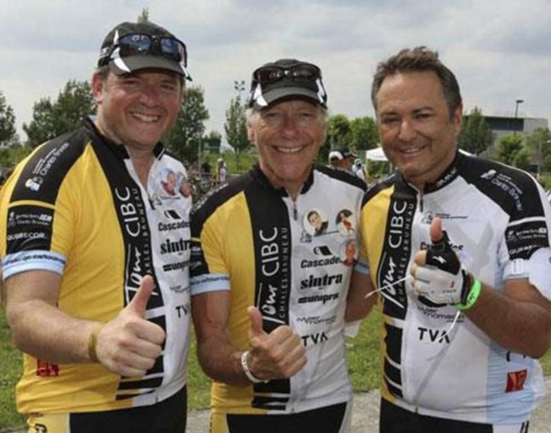 Plus de 200 hommes et femmes d’affaires se partagent 1 600 km à vélo, entre le 1 er et le 4 juillet, pour soutenir la lutte quotidienne des enfants atteints de cancer. Une trentaine de cyclistes dont Pierre Bruneau, Paul Doucet et Pierre Jobin, s’arrêtent au parc Casimir-Dessaulles le jeudi 3 juillet entre 16 h et 17 h, avant d’atteindre Boucherville, leur destination finale. L’an dernier, la 18 e édition a rapporté 2,75 millions de dollars; l’objectif est de 3 millions cette année. Venez les re