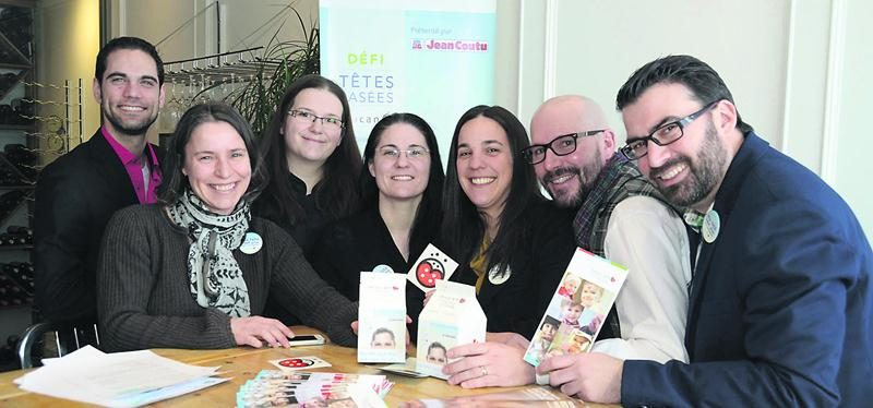 Sur la photo on aperçoit Michaël Bazinet, Sylvie Deslauriers, Valérie Beauregard, Véronique Prévost, Sarah Illi, Pierre Deslandes et David Rivest. Photo François Larivière | Le Courrier ©