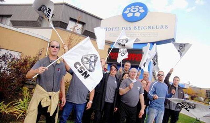 Grève-surprise de 24 heures des 180 employés de l'Hôtel des Seigneurs de Saint-Hyacinthe, samedi matin.