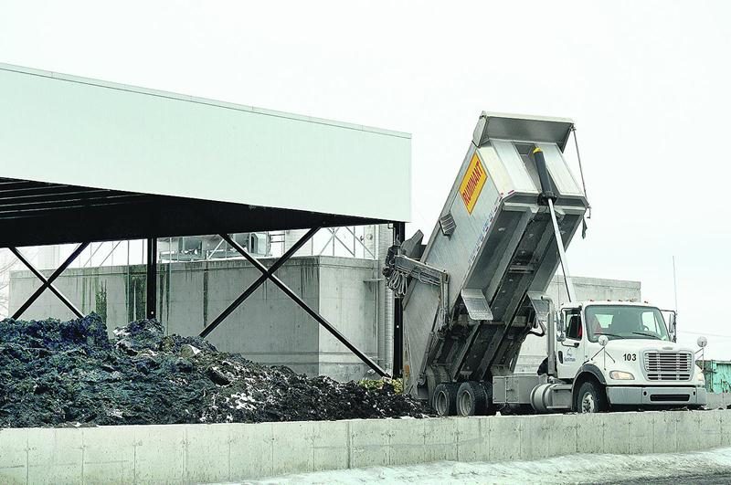 Le Centre de valorisation des matières organiques (CVMO) se trouve sur l’avenue Émilien-Letarte.Photo François Larivière | Le Courrier ©