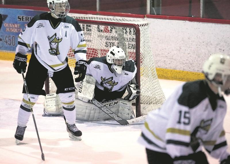 Le gardien Jonathan Lemieux a été brillant devant le filet des Gaulois, réalisant deux blanchissages en trois rencontres pour éliminer les Cantonniers. Photo Robert Gosselin | Le Courrier ©