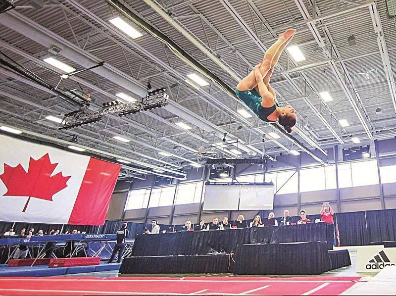 Nora Abouraja de Gymnaska-Voltigeurs devrait confirmer sa place pour le Championnat du monde de gymnastique acrobatique samedi à Saint-Hyacinthe. Photo Courtoisie