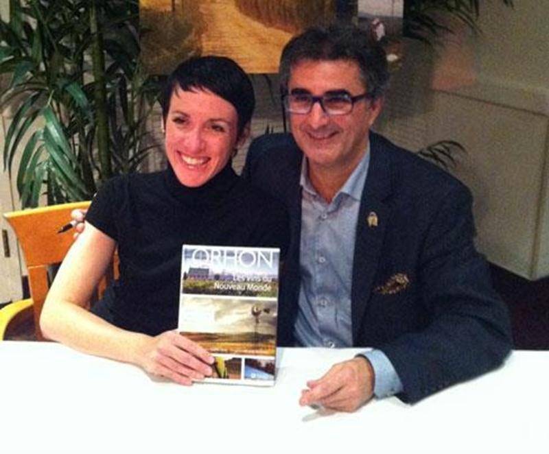 À l’ITHQ, en compagnie de Jacques Orhon, lors du lancement du livre Les vins du Nouveau-Monde – Amérique du Nord auquel j’ai collaboré à l’écriture.