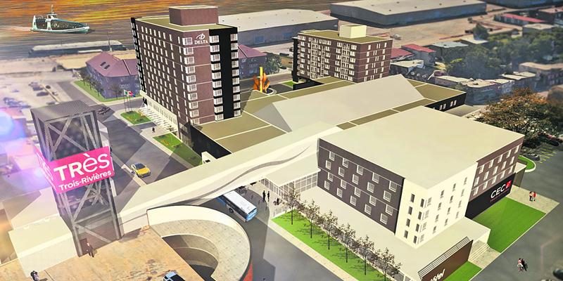 Un Centre d’événements et de congrès interactifs ainsi qu’un hôtel de 80 chambres sera construit à Trois-Rivières. IDEA Simplifico Inc.