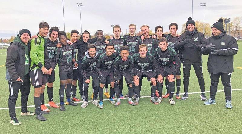 Les Lauréats participeront au championnat provincial de soccer collégial masculin pour la toute première fois de leur histoire au cours de la fin de semaine. Photo courtoisie