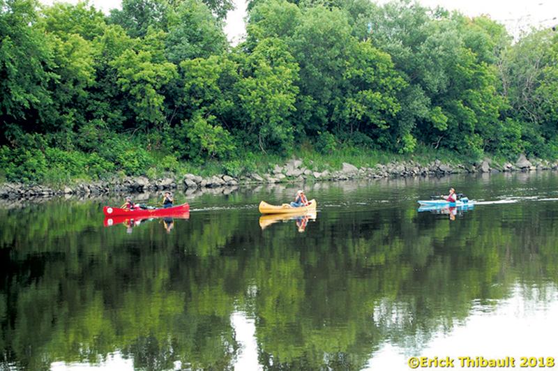 « La Yamaska n’est pas difficile à naviguer, mais il ne faut pas avoir peur de se mettre à l’eau », prévient Erick Thibault. Pour une traversée plus agréable, il suggère aux intéressés de partir de Yamaska plutôt que de Saint-Hyacinthe. Photo courtoisie Erick Thibault