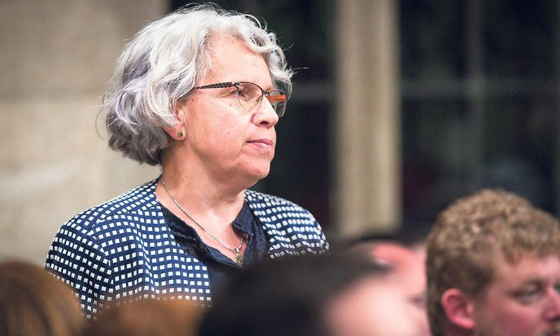 La députée de Saint-Hyacinthe-Bagot, Brigitte Sansoucy, lors d’une intervention à la Chambre des communes. Photo Chambre des communes
