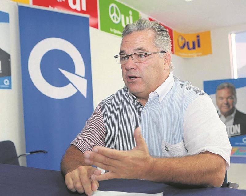 Daniel Breton, candidat du Parti québécois dans Saint-Hyacinthe.  Photo Robert Gosselin | Le Courrier ©