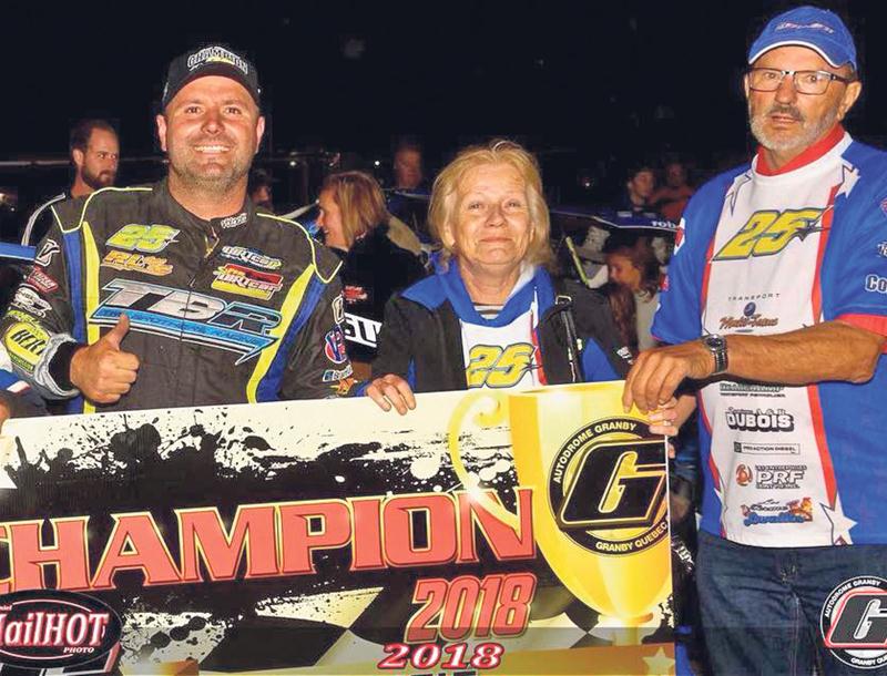 Pour la première fois depuis qu’il a fait le saut de Sportsman à Modifié, Steve Bernier a été sacré champion au terme de la saison à l’Autodrome Granby. Photo courtoisie