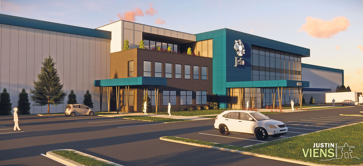 La future usine du Groupe Jefo qui sera construite dans le parc industriel Théo-Phénix représentera un investissement de l’ordre de 30 M$. Gracieuseté Groupe Jefo