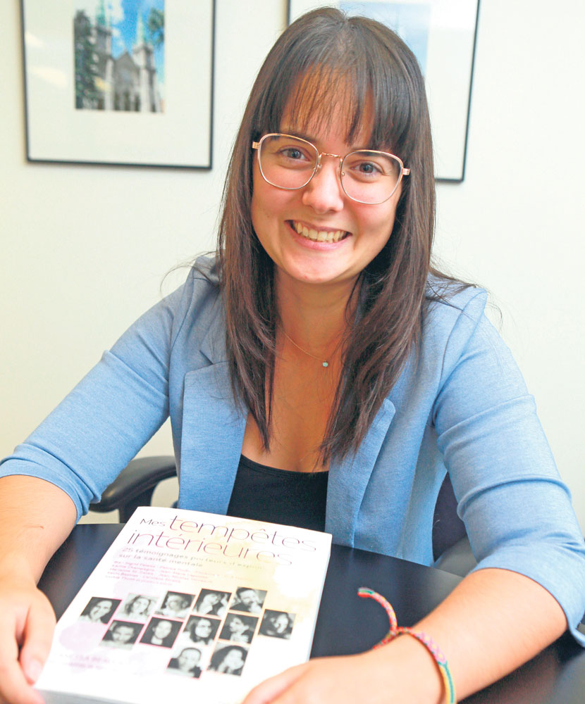 Le livre Mes tempêtes intérieures est le premier projet de la Maskoutaine Vanessa Beaulieu en lien avec la santé mentale, mais certainement pas son dernier. Photo Robert Gosselin | Le Courrier ©