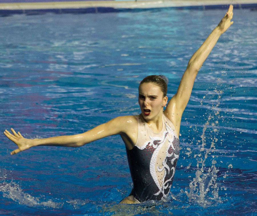 Sophie-Anne Rheault, une nouvelle venue chez Les Vestales, en action lors du championnat canadien. Photo gracieuseté