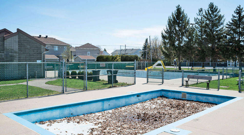 Plusieurs quartiers ont maintenant leurs propres installations de jeux d’eau à Saint-Hyacinthe et ce sera bientôt au tour de Saint-Joseph. Quel quartier sera le prochain? Christ-Roi? Photo Annie Beauregard  | Le Courrier ©