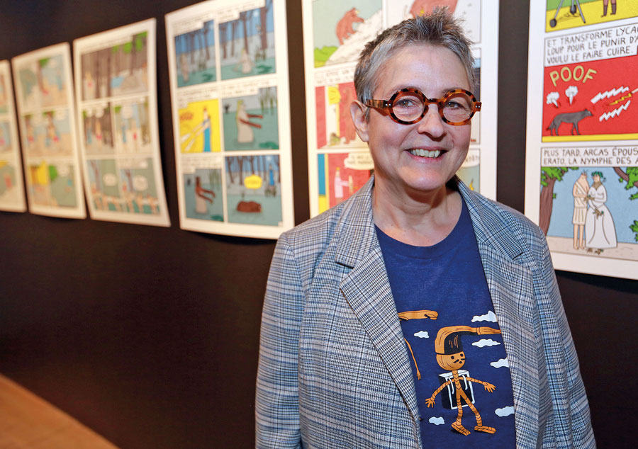 Diane Obomsawin, déjà bien connue dans le monde de la bande dessinée et de l’animation, présente sa toute première exposition monographique pour clore la saison 2018-19 d’Expression. Photo Robert Gosselin | Le Courrier ©