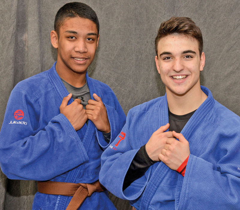 Faniry Andriamanana et Félix Archambault ont tous deux percé le top 5 de leur catégorie au championnat canadien de judo. Photo François Larivière | Le Courrier ©