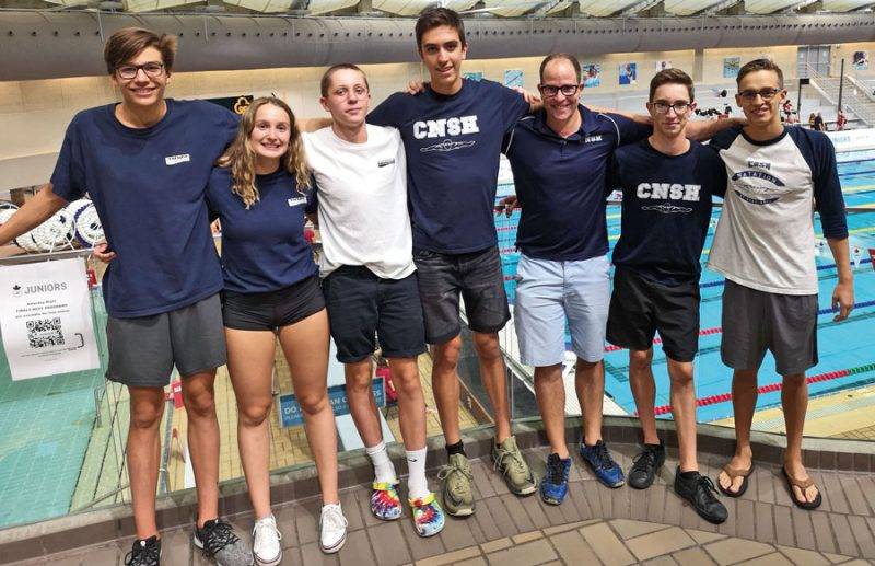 Le CNSH a pu compter sur une délégation de six athlètes lors du championnat canadien junior de natation, ce qui lui a permis d’enregistrer son meilleur classement à ce rendez-vous. Photo gracieuseté