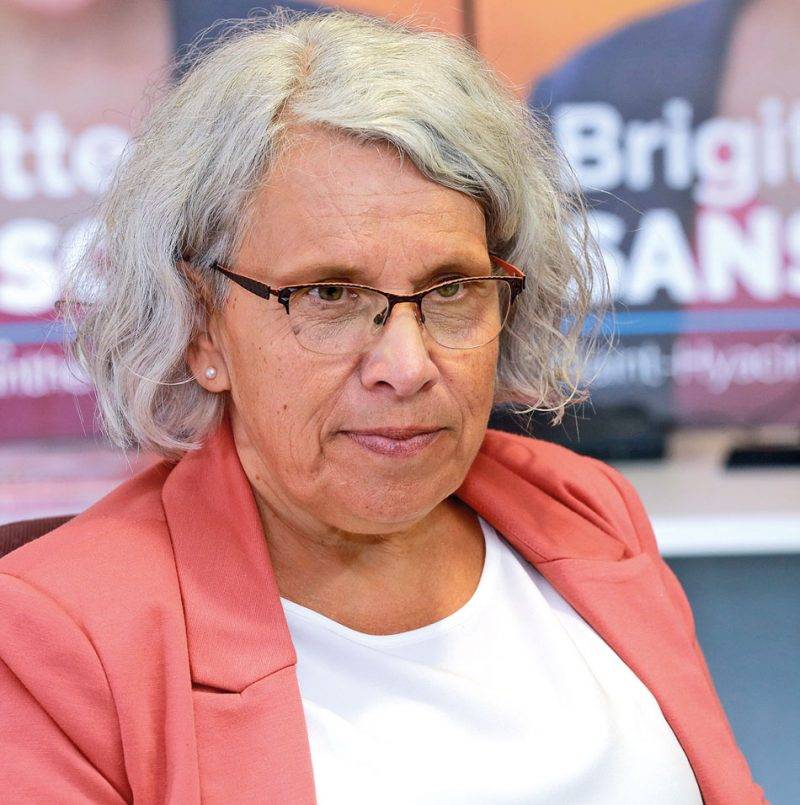 Brigitte Sansoucy, candidate du NPD dans Saint-Hyacinthe-Bagot. Photo Robert Gosselin | Le Courrier ©