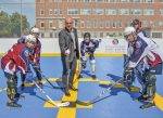 Le plateau de dek hockey inauguré