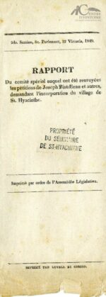 Ville de Saint-Hyacinthe, 1849-2019 : 170 ans! (1)