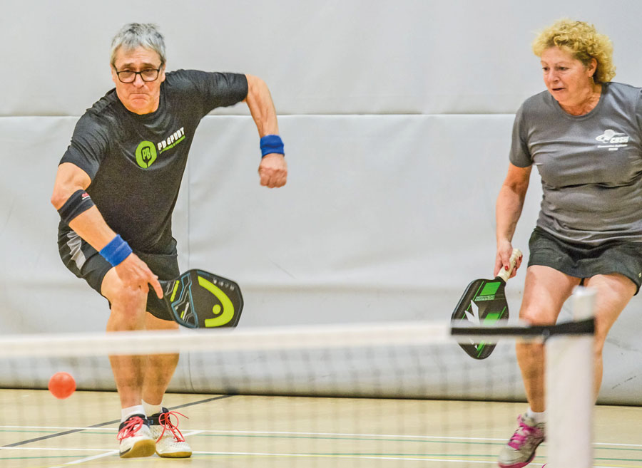 Un premier tournoi local a été tenu par le Club de pickleball maskoutain, le 19 octobre, réunissant un total de 36 joueurs provenant d’un peu partout dans la MRC. Photo François Larivière | Le Courrier ©