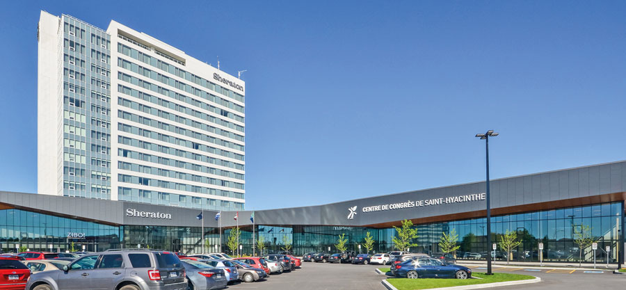 La construction du Centre de congrès de Saint-Hyacinthe intégré à un hôtel de la bannière Sheraton a fait l’objet d’une entente entre la Ville de Saint-Hyacinthe, propriétaire du centre de congrès, et Beauward Immobilier, qui possède le complexe hôtelier. Photothèque | Le Courrier ©