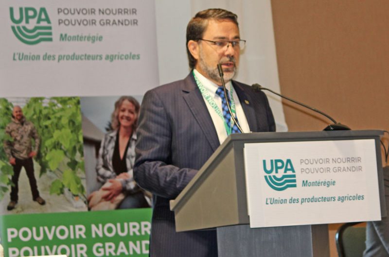 Christian St-Jacques, président de l’UPA Montérégie, souhaite que le gouvernement s’attaque au transfert du fardeau fiscal vers les fermes. Photo UPA Montégérie
