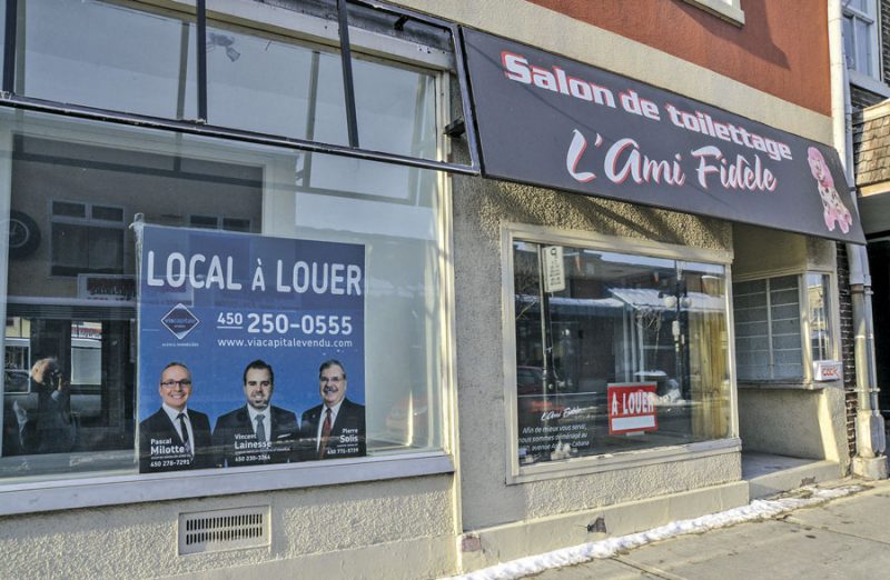 Plusieurs locaux sont à vendre ou à louer au centre-ville de Saint-Hyacinthe. Photos François Larivière | Le Courrier ©