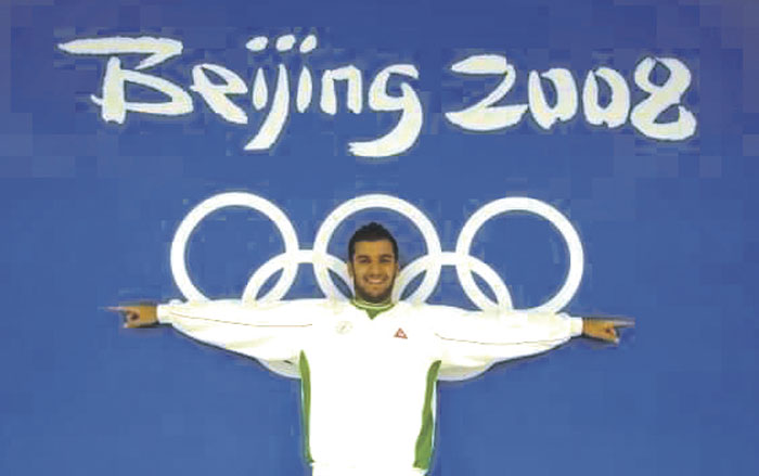 Mahrez Mebarek, lors des Jeux olympiques de Beijing, en 2008. Photo Facebook