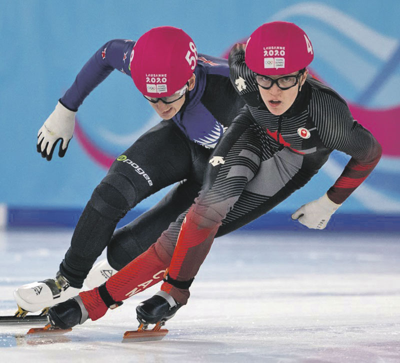 Félix Pigeon, en pleine action aux Jeux olympiques de la jeunesse. Photo OIS / Joe Toth