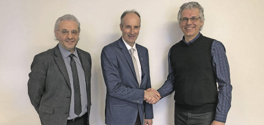 Mario Hébert, directeur général du Ciaq, Daniel Côté, président du Ciaq, et René Beauregard, directeur général de l’organisme Au cœur des familles agricoles. Photo gracieuseté