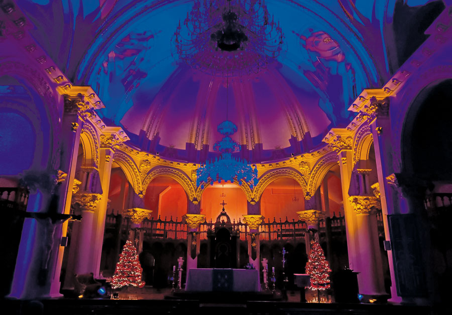 La Troupe Parole Son Lumière reviendra à Saint-Hyacinthe quelques mois après son passage à la cathédrale de Saint-Hyacinthe (sur la photo) pour un autre récital. Photo gracieuseté