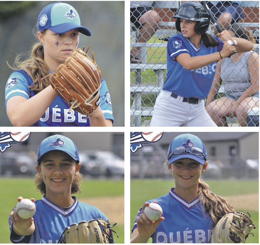 Rafaëlle Auger, Lydia Lefebvre, Éliane Thérien et Florence Desautels feront toutes partie de l’équipe du Québec U16 féminine cet été. Photos gracieuseté