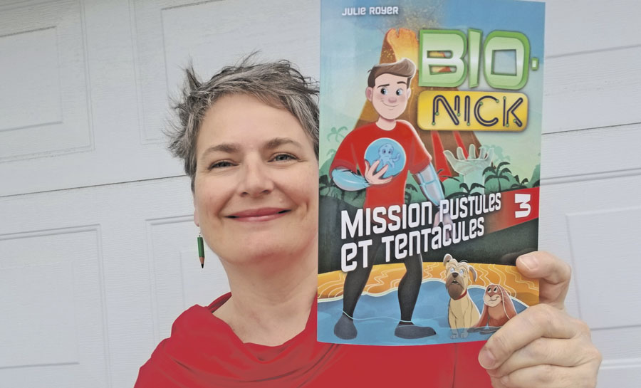 En attendant que le tome 3 de sa série Bio-Nick puisse enfin être lancé en librairie, l’auteure jeunesse Julie Royer ira prêter main-forte à l’équipe d’hygiène et de salubrité de l’hôpital Honoré-Mercier. Photo gracieuseté