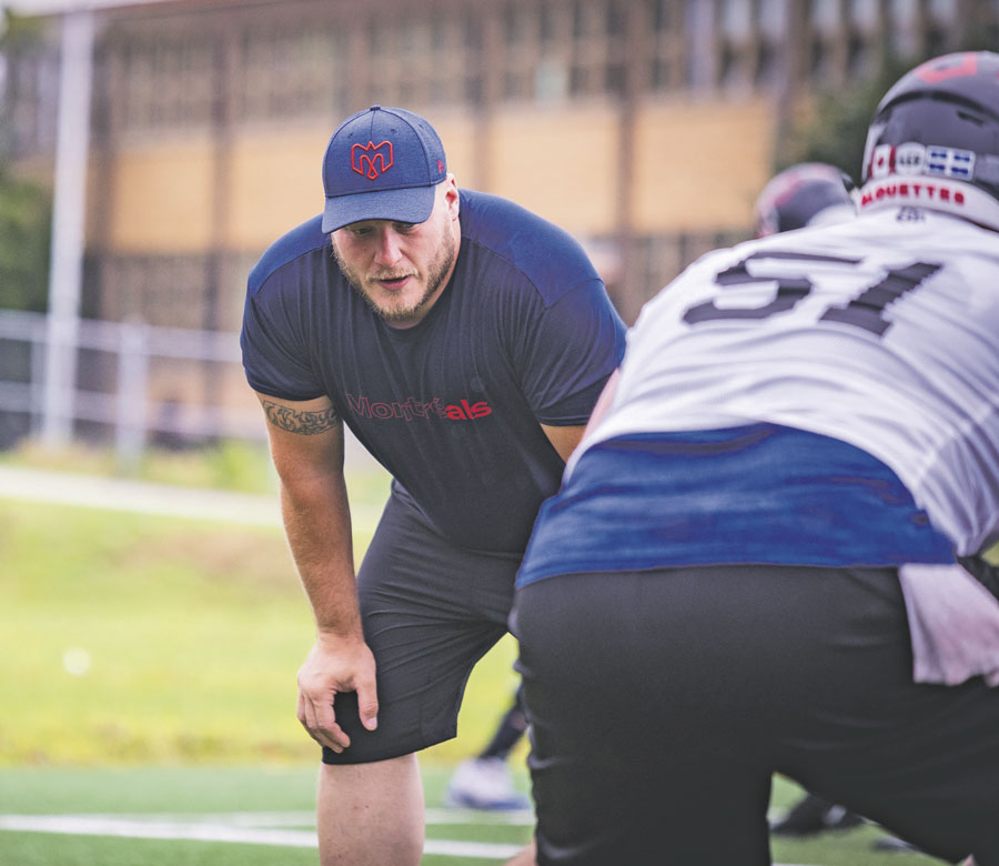 Devenu entraîneur adjoint des Alouettes en cours de saison l’an dernier, Luc Brodeur-Jourdain devait vivre ces jours-ci son premier camp d’entraînement dans son nouveau rôle. Photo Alouettes de Montréal - Dominick Gravel