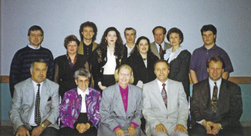 L’exécutif du Parti conservateur de Saint-Hyacinthe-Bagot en avril 1993. Photothèque | Le Courrier ©