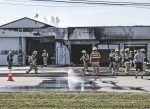 Incendie dans un entrepôt sur Laurier