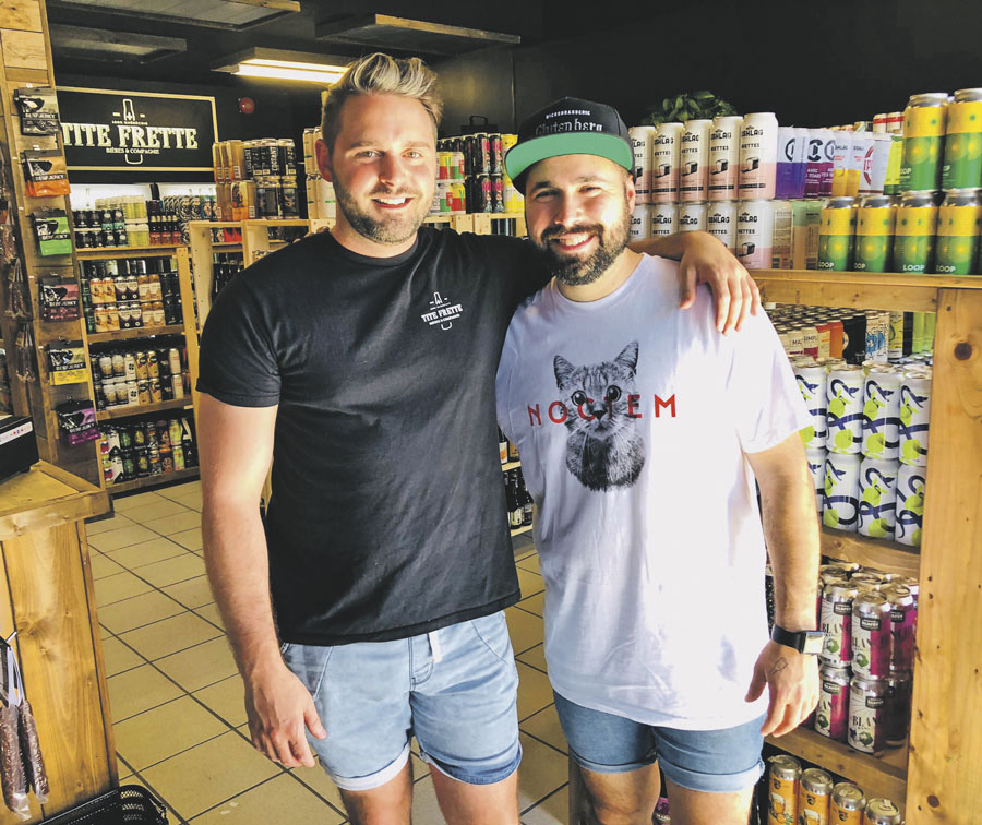 Les deux propriétaires de Tite Frette Bières et compagnie, Jérémie Poupart et Karl Magnone. Photo Saint-Hyacinthe Technopole