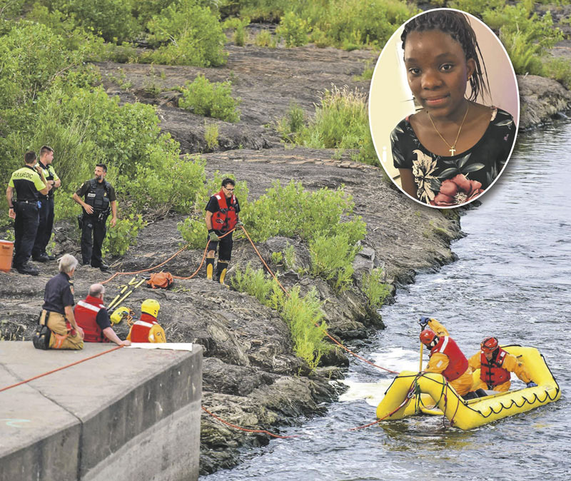 Les services d’urgence ont tout fait pour retrouver Cynthia Wilson après qu’elle fut tombée dans la rivière Yamaska lundi. Ils l’ont malheureusement retrouvée sans vie peu après 23 h. Photo François Larivière | Le Courrier ©