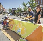 Une rue piétonne plus colorée